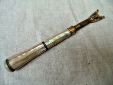 MANCHE EN NACRE POUR ANCIENNES JUMELLES DE THEATRE / FIN XIXème BRONZE ET NACRE