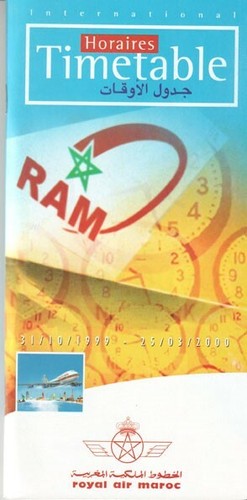 Ram royal air maroc timetable - ram,