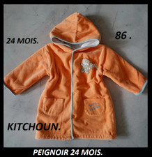 Peignoir de bain Kitchoun orange 24 mois