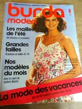 MAGAZINE BURDA VINTAGE ROBE  JUPE BLOUSE MODE ETE   ETC JUIN   1981 