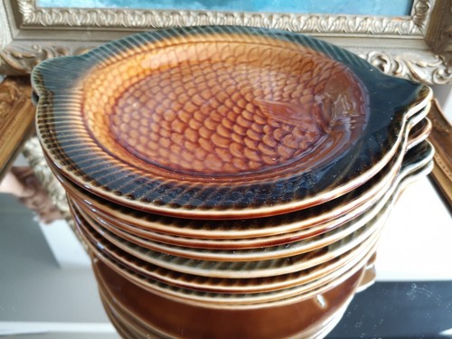 Assiettes poisson style - assiettes,