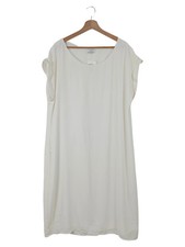 JACQUELINE RIU Robe Chemisier Femme Blanche Midi (EU 46)