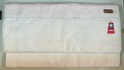 Paire draps anciens métis - de,