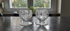 2 ANCIENS VERRES A APERITIF EN CRISTAL BACCARAT MODELE FONTENAY défauts