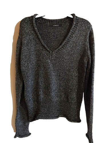 Caroll pull col gris foncé - caroll,