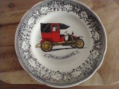 Assiette faïence gien taxi - gien,