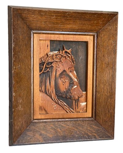 Cadre bois sculpté portrait - bois,
