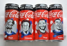 COCA COLA EURO FOOTBALL 2020 France Série N°2. 4 SLIM CANS Paul Eduardo Hugo Kyl