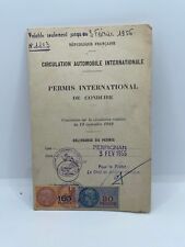 VIEUX PAPIER FISCAUX SUR DOCUMENTS PERMIS INTERNATIONAL DE CONDUIRE 1955