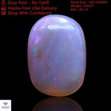 Cabochon ovale naturel opale de feu pierre précieuse artisanale 8,00 cts 18...