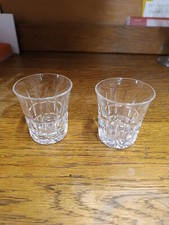 cristal saint louis 2 Verres Gobelet Manhattan Whisky Liqueur HT 5,5