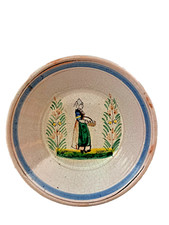 plat creux saladier assiette cul noir XIXème Malicorne Quimper ?