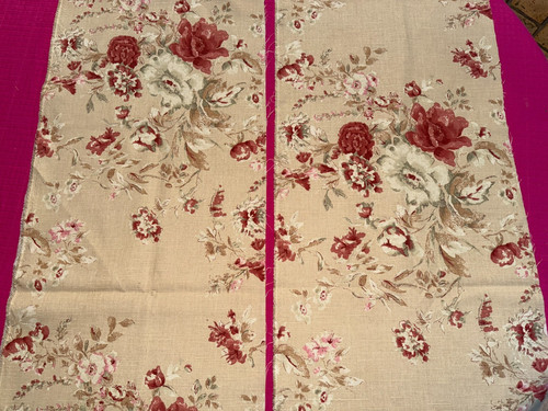 Tissu ameublement coton fleurs