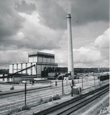 MONTEREAU c. 1960 - Panorama Centrale Thermique Cheminée Seine et Marne - P 2073