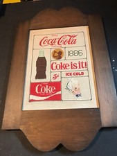 Primitive Rustic Wood Coca Cola Sign Pop Coke Drink Sold Here Ice Cold 12.5x19.5