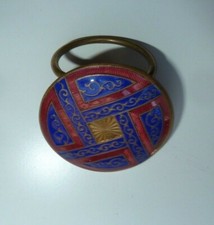 Ancien boucle de ceinture cloisonné émaillé Art Deco orientaliste bijou vintage