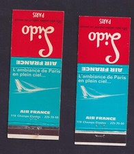 2  Ancienne pochettes  d'allumettes  France  BN179373 Avion  Air France Concorde