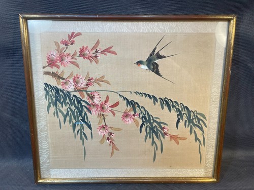 Ancienne peinture sur soie