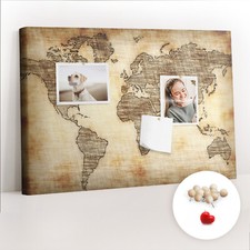 Tableau en liège Mémo pour l'école Pour les notes 60x40 Ancienne carte du monde