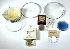 LOT D'ANCIENNES LENTILLES D'OBJECTIFS pour MICROSCOPE ou AUTRES 0,4 à 7 cm XIXè