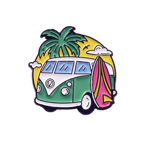 Pin combi van voyage surf - pin's,