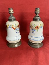 Paire de pieds de lampe en porcelaine Vieux Paris Napoléon III