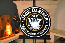 Grande plaque émaillée ronde JACK Daniel' s whisky ++ 50 cm ++