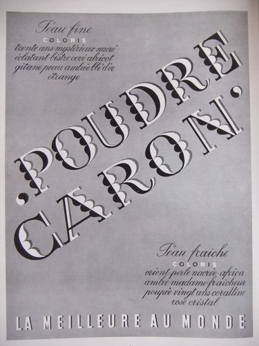 Publicité 1954 poudre caron - publicitÉ,