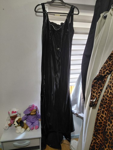 Robe extra longue vinyle - robe,