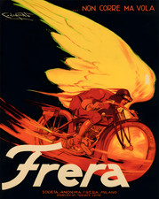 Affiche moto italienne vintage