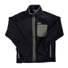 Patagonia Karstens Synchilla Veste Polaire Homme TAILLE XS Noir Fermeture Éclair