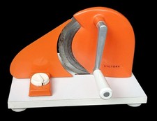 Ancienne Trancheuse manuelle Orange  Pain Charcuterie Cuisine Vintage 