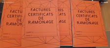 Lot de 4 facturier certificat