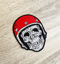 Patch SKULL BIKER écusson 7.7 cm x 10 cm thermocollant - motorcycles 🏍️
