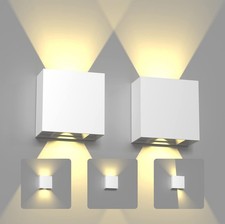 Sobrovo 2 Pack 6W Applique Murale LED Angle de Faisceau Réglable Chambre