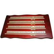 Compteur / Marqueur de points mural 4 joueurs / acajou