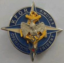 INSIGNE Militaire TDM / Colo 3e RIMa KFOR OPERATION TRIDENT BIMOTO 9