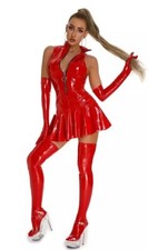Cosplay Sexy rouge latex femme