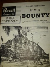 REVELL MAQUETTE HMS BOUNTY NOTICE MONTAGE anglais gb BATEAU VINTAGE JOUET ANCIEN