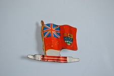 CANADA DRAPEAU TOLE LITHO VINTAGE DRAPEAURAMA AMERICORAMA L'ALSACIENNE 1960