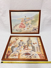 Affiche publicitaire LU HEUDEBERT encadrées sous verre biscuit, biscotte