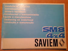 Renault Saviem SM8 4x4 : notice d'utilisation et entretien ne2/2065 1977 1978