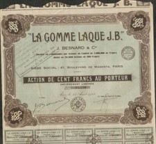 LA GOMME LAQUE J.B. (INDOCHINE) (A)