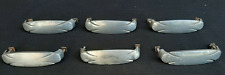 LOT DE 6 POIGNEES DE TIROIR ART DECO EN ALUMINIUM