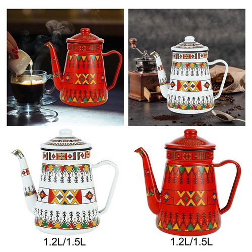 Cafetière émail rétro - en,