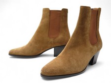 NEUF CHAUSSURES BOTTINES CELINE 773945 CAMARGUE WESTERN 35 EN DAIM BOOTS 850€