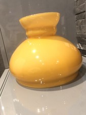 Globe abat-jour lustre ancien en opaline jaune années 70 80 vintage