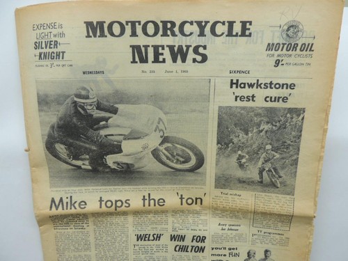 1960 motorcycle news newspaper - 1960,