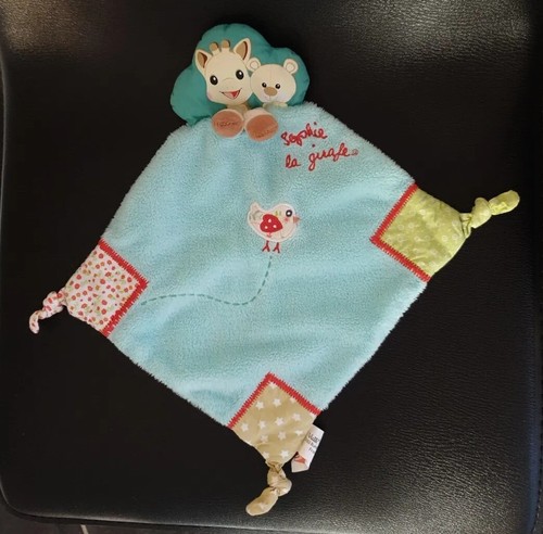Doudou plat bleu ciel - plat, sophie
