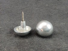 Lot x2 poignée bouton tiroir meuble chevet vintage aluminium art deco 1930